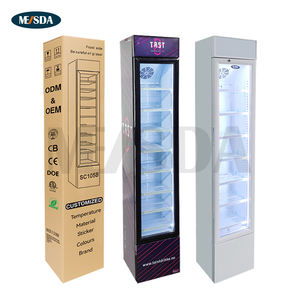Réfrigérateur commercial Meisda SC105B 105L, <span class=keywords><strong>vitrine</strong></span> verticale mince pour boissons, température unique, style vertical - Product Image 1