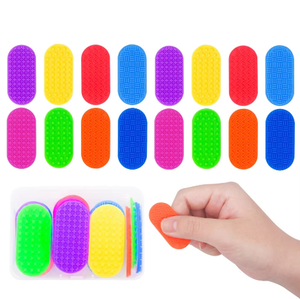 Autocollants sensoriels en silicone pour soulager l'anxiété et le stress, patchs texturés, jouets anti-stress, film auto-adhésif - Product Image 1