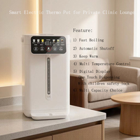 Distributeur d'eau thermosensible haut de gamme 5,0 L blanc avec panneau tactile LED frontal carré pour clinique privée et salon