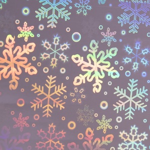 Высококачественная пленка для холодного ламинирования A4 ПВХ ПЭ, самоклеящаяся прозрачная полупрозрачная Голографическая голограмма со снежинками, мягкая фоторамка - Product Image 3