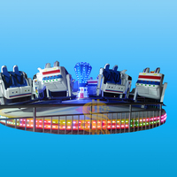 Manèges Break Dance sur le thème de l'espace, équipements interactifs de parc d'attractions pour enfants et adultes, pour parcs urbains extérieurs et fêtes foraines