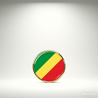 GREPAS GIFTS Épinglette drapeau du Congo ronde de 1 pouce, épinglette patriotique mondiale pour chapeau