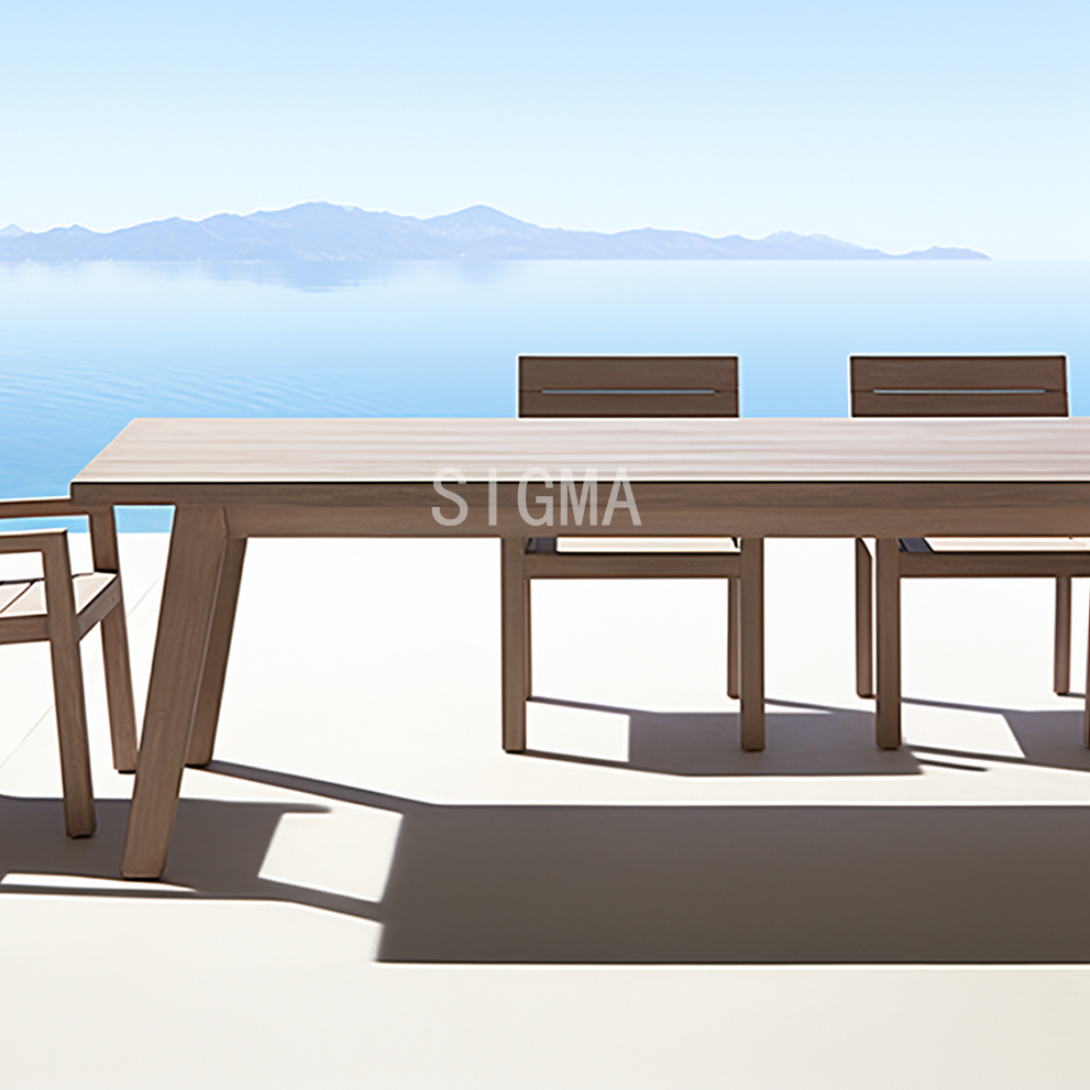 Popular Garden Sets Teak Outdoor Patio Furniture Rectangular Outdoor Tables