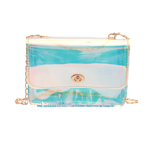 Fashionable Waterproof <strong>Shoulder</strong> <strong>Mobile</strong> <strong>Phone</strong> Messenger <strong>Bag</strong> Colorful Square PU Zipper Closure Polyester Lining Letter Coin Purse - Product Image 6