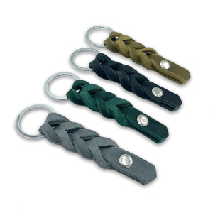 Retro PU leather keychain, personalized woven <b>key</b> <b>ring</b>, <b>bag</b> charm, cross-border creative car keychain - Product Image 1