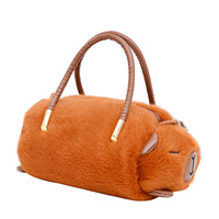 Nouveau sac bandoulière portable en peluche, style poupée dauphin, sac à main mignon et tendance