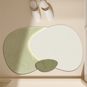 Alfombra de baño de tierra de diatomeas de diseño minimalista, absorbente, antideslizante y de secado rápido. - Product Image 2