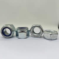 Mur baut pengunci sendiri DIN 985/982 dengan insert nilon, berlapis seng, baja karbon, anti longgar, untuk industri otomotif