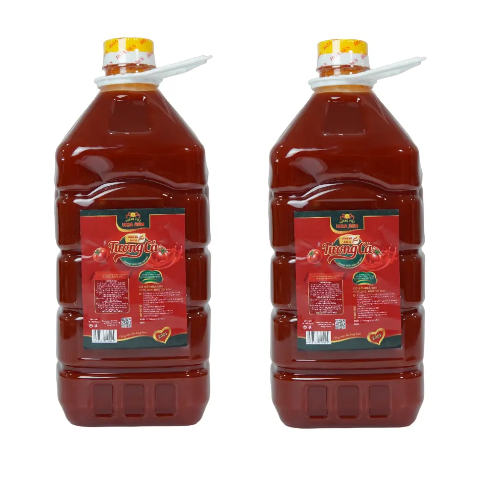 Fabrika Vietnam domates sosu Pizza için en iyi fiyat düşük adedi ihracat standart domates sosu 5kg- Tuong Viet Hoa Sen olabilir