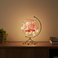 Wellfun Home Decor Eco-friendly Modern World Globe Lights Voilier Art Cadeaux Globe Home Decor Luxury Marine Globe Earth Light