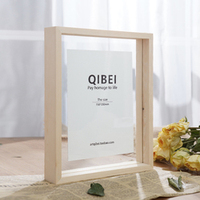 Marco de Fotos Rectangular de Madera para Decoración del Hogar, Caja de Sombra 3D con Doble Cara de Vidrio, Impresión UV, Color Personalizado, Venta al Por Mayor