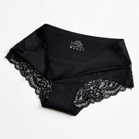 Culottes de bikini sans couture en dentelle florale pour femmes, en nylon tricoté, antibactériennes, respirantes, sous-vêtements pour adultes