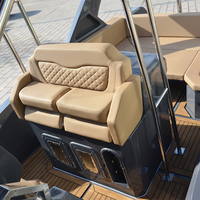 Prix d'usine chinois, bateau pneumatique semi-rigide de 32 pieds, coque en fibre de verre, pliable, Hypalon, bateau pneumatique de luxe