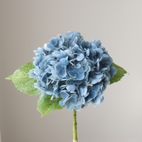 Hydrangeas artificielles de haute qualité S-0023, toucher réaliste, latex, grande tête, fleurs d'hortensia vertes et blanches