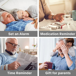 Montre parlante anglaise et espagnole pour les aveugles malvoyants Seniors Bracelet extensible Bracelet de montre Quartz <span class=keywords><strong>Voix</strong></span> analogique wit - Product Image 5