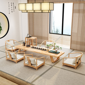 Phong cách Nhật Bản tối giản phong cách truyền thống thấp gỗ Tatami Bàn cafe - Product Image 4