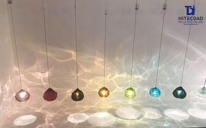 レストラン、ホテルロビー装飾用吊り下げ照明、モダンラグジュアリー大型ガラス製エンジニアリングカスタムシャンデリア照明 - Product Image 5