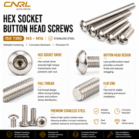 Sekrup Mesin Kepala Bulat Hexagon Socket Hex Drive Stainless Steel ISO7380 ISO 7380 Cup Allen M3 M4 M5 M6 M8 M10 M12
