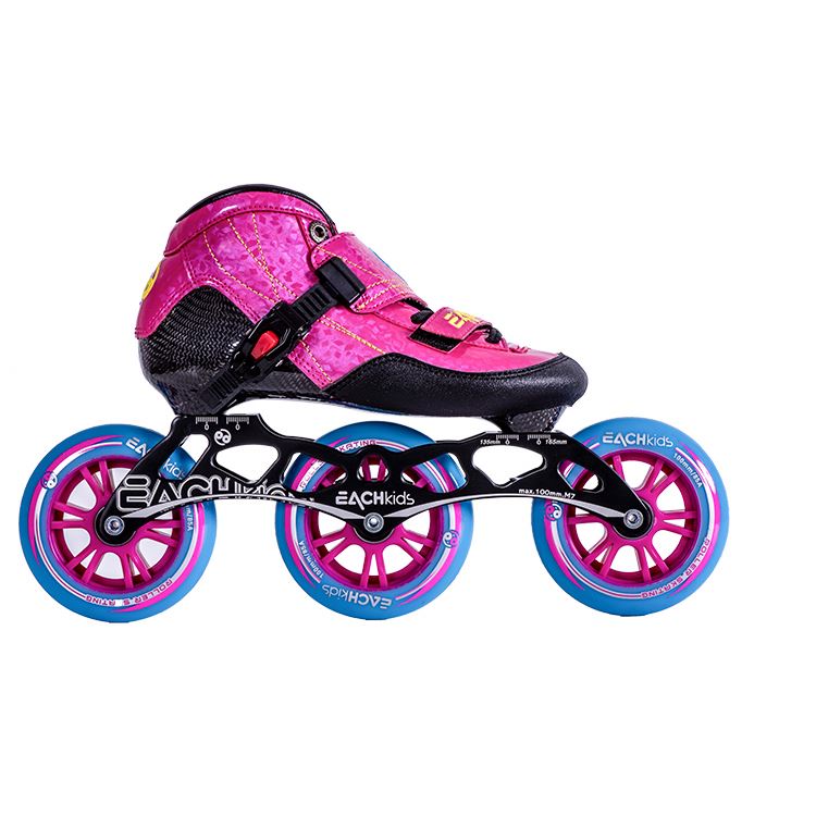 Kids Speed Skating Schuhe 4 Räder 100mm/90mm Rollschuhe Kinder Roller Inline Skates Profession elle Carbon Renn schuhe