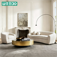Ensemble de canapés de salon au design moderne, canapé sectionnel minimaliste aux courbes sculpturales, meubles d'intérieur pour villa, hôtel cinq étoiles