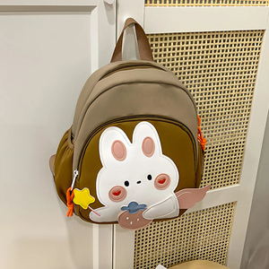 Dễ Thương Thỏ thỏ phim hoạt hình trẻ em trẻ mới biết đi ba lô cho mẫu giáo Tiểu Học Túi vai kép cho chuyến đi chơi giải trí - Product Image 5