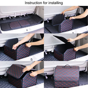 Vcantiger Logo personalizzato 40x31x30 Organizer per bagagliaio pieghevole borsa portaoggetti per bagagliaio dell'auto in PU - Product Image 5