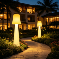 Lampu LED Lampscate 180cm Isi Ulang Nirkabel Tahan Air IP65 Remote Control untuk Hotel Mall Plaza RGB OEM