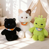 Boneka Kucing Berjalan Custom Berkualitas Tinggi, Boneka Anak Kucing Alien Hijau Hitam Calico, Mainan Isi Dakron, Hadiah Pereda Stres, Grosir