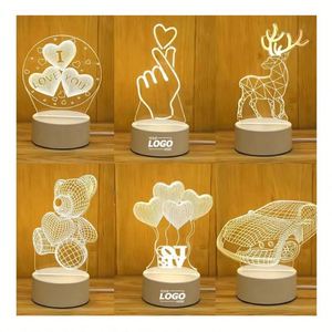 Lámpara LED 3D con Luz Nocturna para Habitación Infantil con Control Remoto - 16 Colores, Regalo Personalizado para Cumpleaños/Navidad/Halloween - Product Image 1