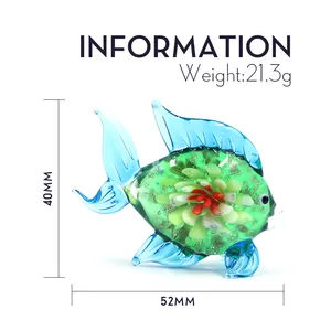 Novo design criativo de vidro tropical Murano para aquário e tanque de peixes, decoração linda com enfeites