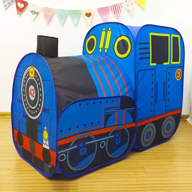 Picnic outdoor Cartoon train tenda per bambini play house indoor baby playground toys play tent