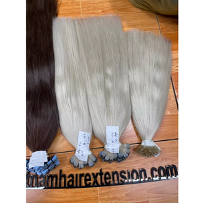 เทปต่อผมแบบธรรมชาติระดับพรีเมียม ผมแท้สีน้ำตาลประกายเทา ผมเวียดนามแท้จากโรงงานโดยตรง - Product Image 2