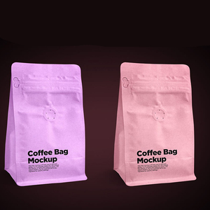 Túi cà phê 350g 5lb Túi Coffe đáy phẳng có van và dây kéo đứng lên túi cho túi đóng gói trà/Cà Phê - Product Image 3