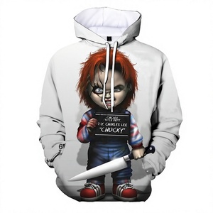 Nueva Sudadera con Capucha de Chucky con Estampado por Transferencia Térmica, de Poliéster/Algodón, para Hombre, con Diseño de Película de Terror, Estilo Casual, Harajuku, Divertida y Holgada - Product Image 2