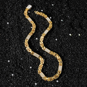 Collar de Cadena Geométrica con Diseño Simple, Estilo Hiphop, Chapado en Oro, para Hombre, Joyería de Moda para Regalo, Venta Caliente 2026 - Product Image 4