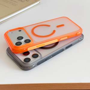 TPU+PC Matte Texture Transparent Shockproof Anti-Drop <b>Camera</b> Frame Protective <b>Magnetic</b> Mobile Phone Cases For iPhone 18 Pro Max - Product Image 3