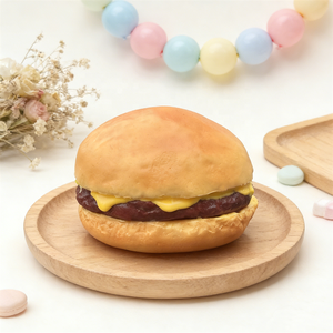 Modelo de Hamburguesa de Plástico Espumado Realista de 9 cm, Miniatura de Comida Artificial Ecológica para Exhibición en Restaurantes - Product Image 5