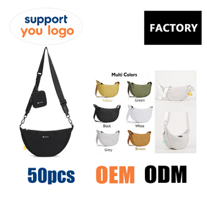 Sling Crescent Bags Women Men Small Shoulder Bag Purse Dumpling Casual Adjustable Strap Dog Walking Bag Custom Logo