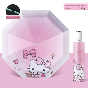 Trẻ em ô dù sinh viên phim hoạt hình di động tự động gấp Kem chống nắng UV bảo vệ dù che - Product Image 2