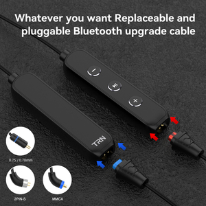 <span class=keywords><strong>TRN</strong></span> BT3S Pro-banda para el cuello audiófilo HD, APTX, HiFi, reemplazable, chapado en plata, BT, Cable inalámbrico actualizado con MMCX 0,78, 0,75 pines - Product Image 5