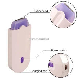 Smart Heath 2 in 1 Rechargeable Electric Epilator Women Painless Hair Removal Epilator Device Instant <b>Sensor</b> <b>Light</b> Shaver - Product Image 3