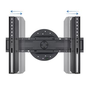 Supporto per monitor/TV da 37-70'', rotazione a 360°, colore nero, ideale per ottimizzare lo spazio e regolare gli angoli di visione. - Product Image 3