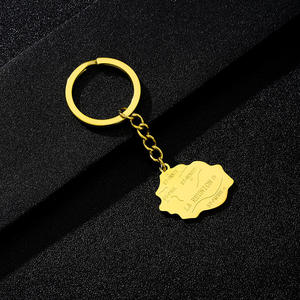 Llavero con Colgante de Mapa de <span class=keywords><strong>la</strong></span> <span class=keywords><strong>Isla</strong></span> de <span class=keywords><strong>La</strong></span> Réunion, Chapado en Oro de 18K, Personalizado, de Acero Inoxidable con Esmalte, Venta al por Mayor - Product Image 5