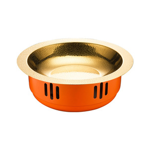 Hammer Patterned Steel Pot Round Durable Smokeless For Hot Pot Seafood Crab Fish Head Soup - Product Image 2