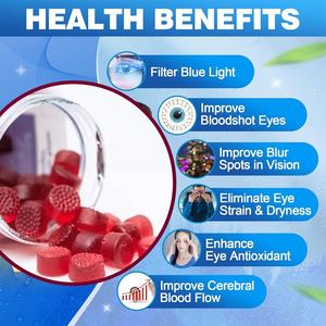 Aanpasbare Fruitige Smaak 6mg 10mg 12mg Biologisch Voedingssupplement Haematococcus Pluvialis <span class=keywords><strong>Extract</strong></span> Astaxanthine Gummies - Product Image 3