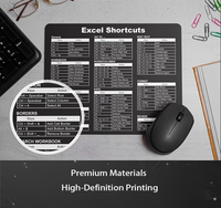 Este mousepad con atajos de Excel presenta un material de caucho natural con tejido microfibra de primera calidad, 66 comandos de atajo compatibles con PC.