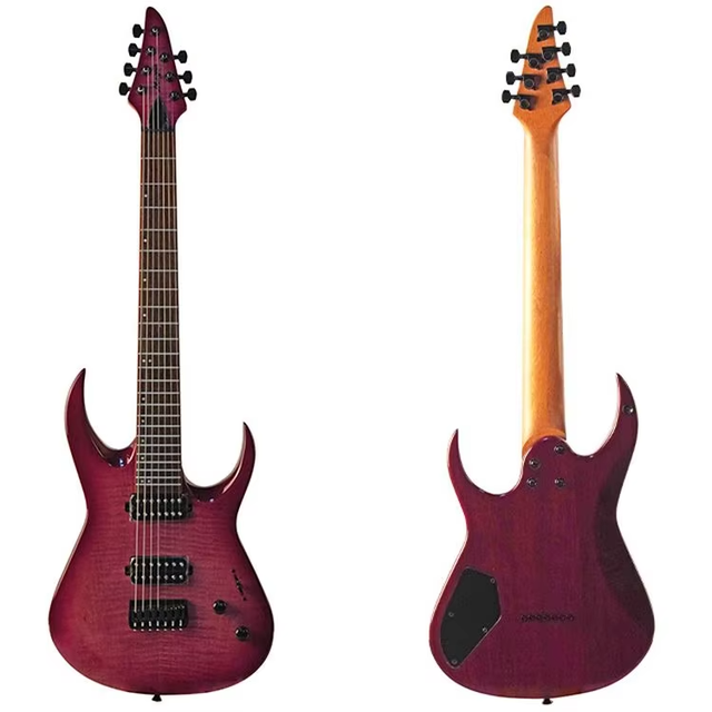 Factory Customized OEM Electric Guitar Mahogany Wood Body 7 Strings Price Maple Rosewood Back/Side Material Electric Guitar