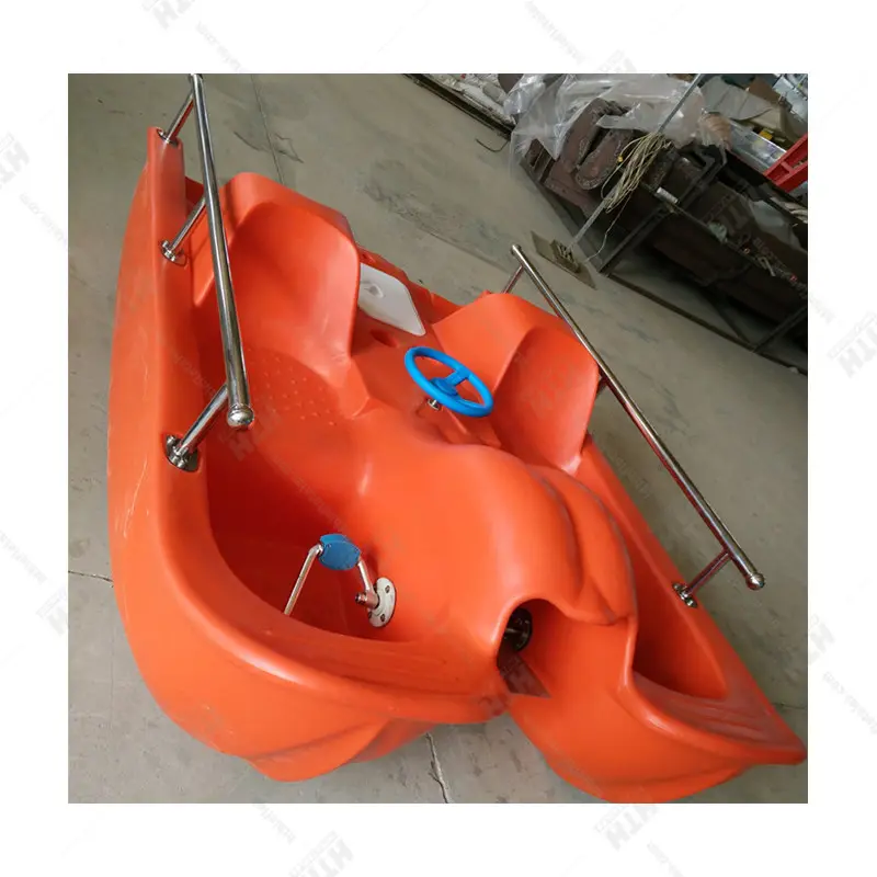 Barco eléctrico de fibra de vidrio con Pedal de agua para 2 personas, barco eléctrico con pala de delfín, venta al por mayor