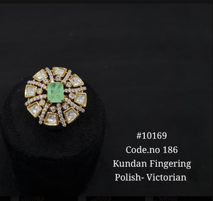 Kundan Fingering Style Kundan <b>Accessories</b> Victorian Plated Kundan Fingering Jewelry Making Decorative Craft Components - Product Image 4