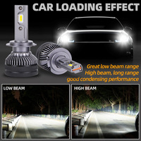 Super brillante T50 LED faro del coche H7 H11 modificado 6000K luz blanca 160W doble tubo de cobre lejos integrado aluminio 55W H1